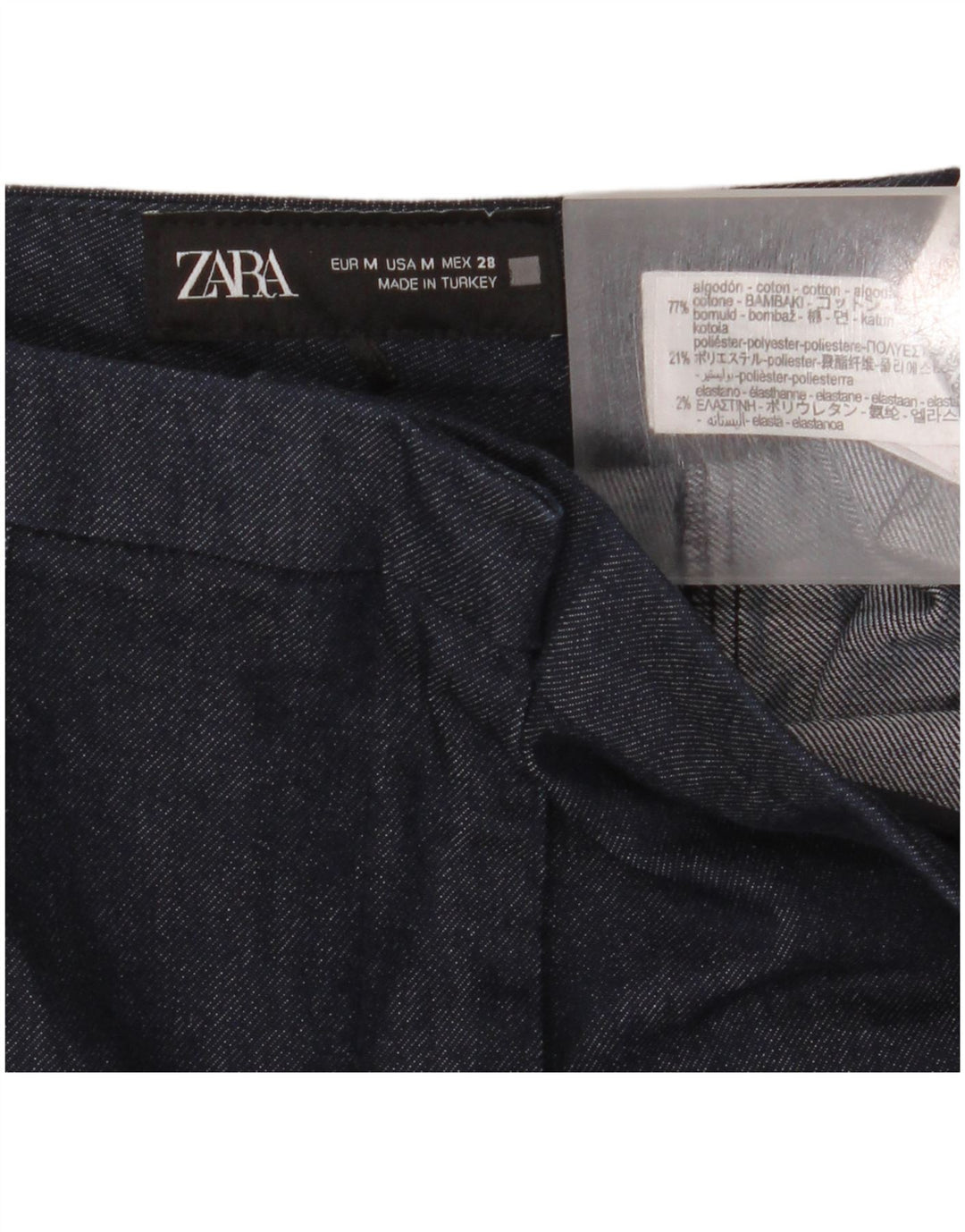 Pantaloni Bootcut pentru femei Zara Mediu L28 L32 Bumbac bleumarin