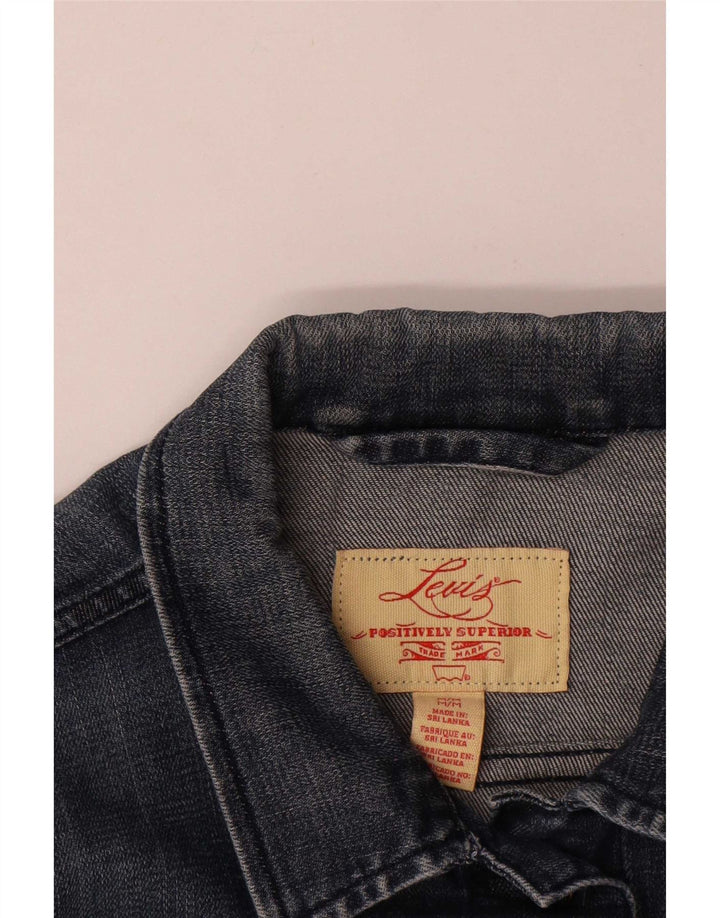 Jachetă Levi's Crop Denim pentru femei UK 12 Medium Bleumarin Bumbac