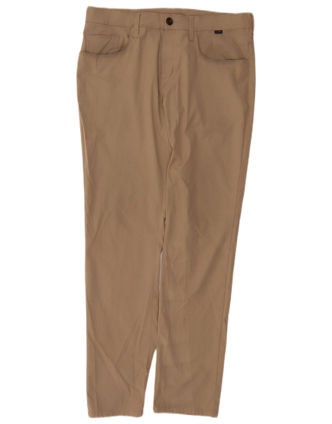 Pantaloni casual slim pentru bărbați vintage W33 L31 poliester bej