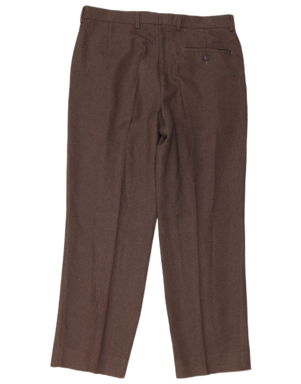 Pantaloni chino drepți pentru bărbați Marks & Spencer L34 L29 Poliester maro