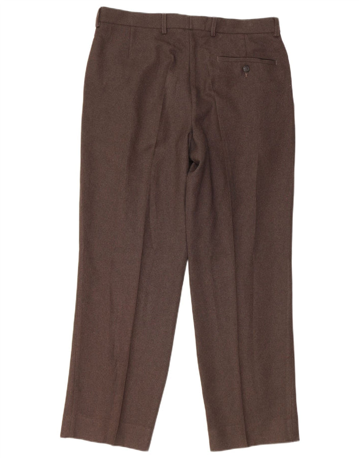 Pantaloni chino drepți pentru bărbați Marks & Spencer L34 L29 Poliester maro