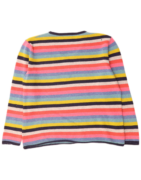 Pulover cu decolteu în V Brookshire pentru femei UK 18 XL, cu dungi multicolore