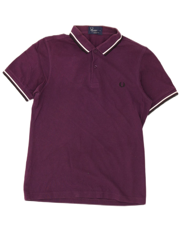 Fred Perry Cămașă Polo Slim Fit pentru bărbați, Bumbac Violet Mic