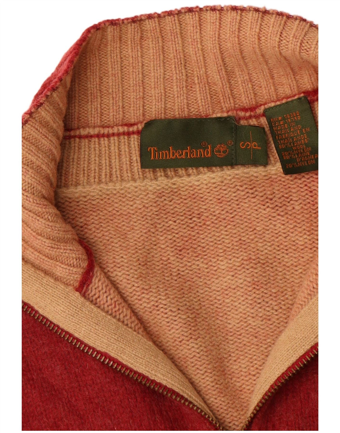 Pulover cardigan pentru bărbați Timberland, lână de miel roșie mică