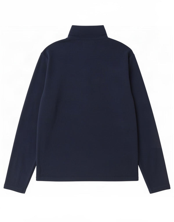 Jumper pentru bărbați Mountain Warehouse, din lână, cu fermoar și gât, bleumarin mic