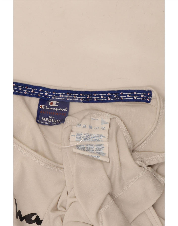 Tricou grafic Champion pentru femei Top UK 12 Medium Off White Bumbac