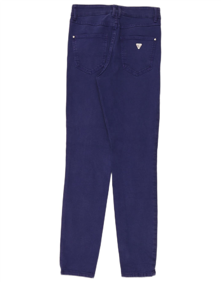 Blugi slim pentru femei Guess W27 L28 bumbac albastru