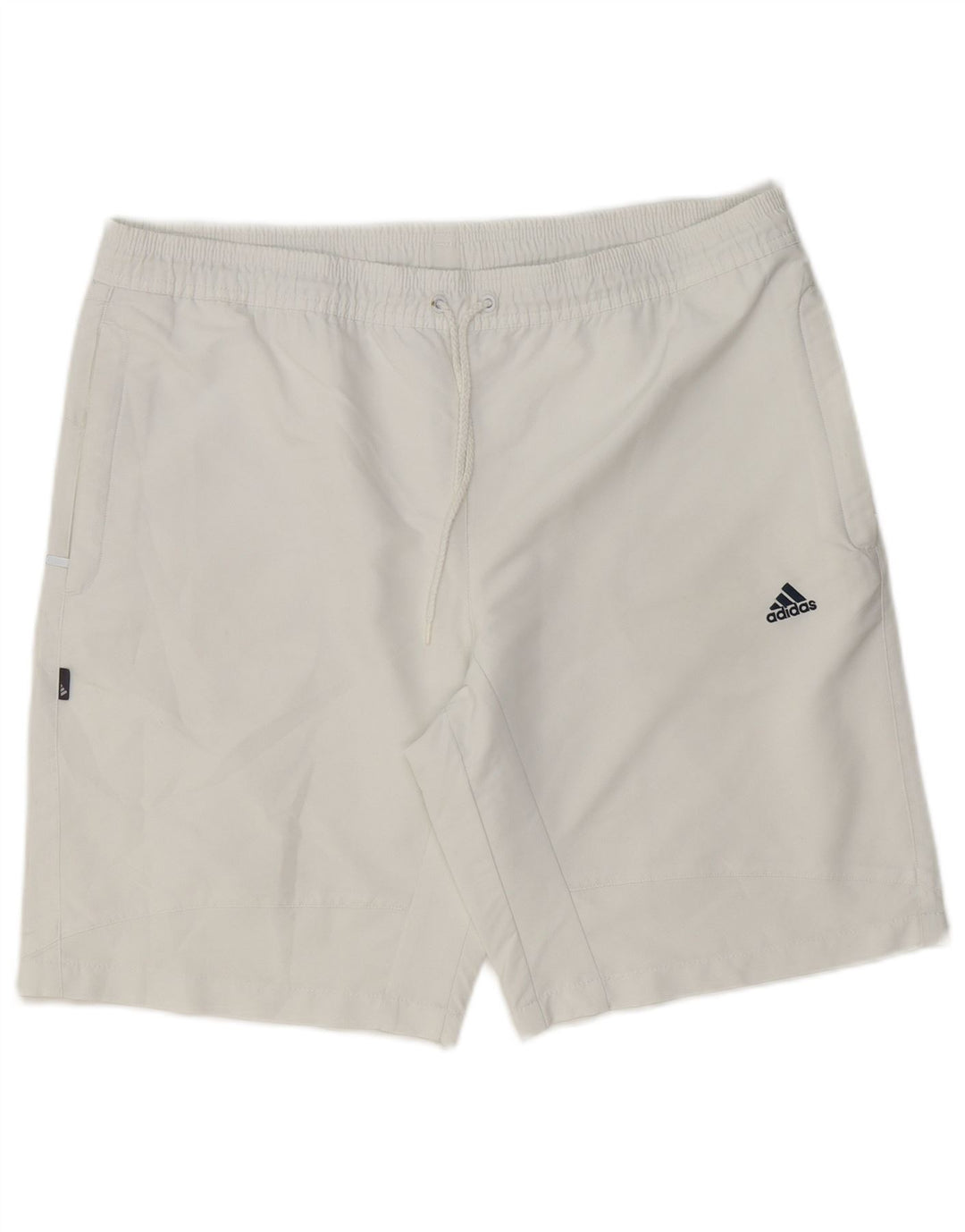 Pantaloni scurți sport adidas pentru bărbați, poliester alb mediu