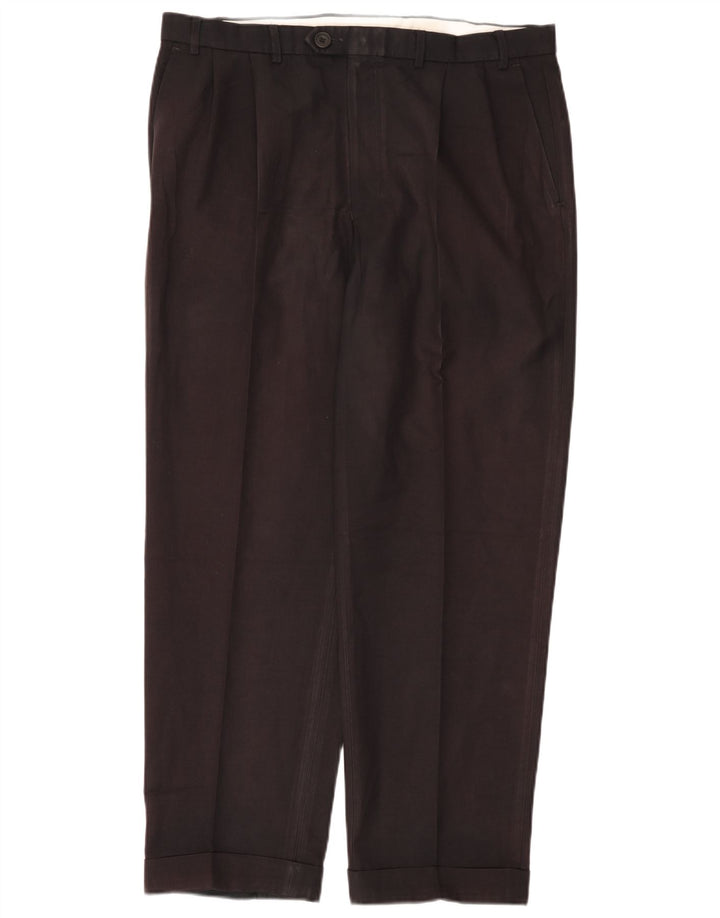 Pantaloni de costum pentru bărbați Marks & Spencer L38 L31 bleumarin poliester