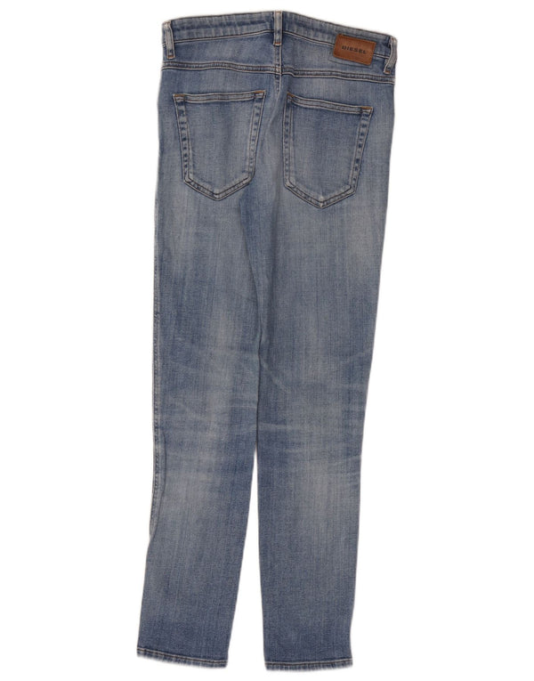 Jeans skinny pentru femei Babhila Distressed Slim Fit L26 L28 Albastru