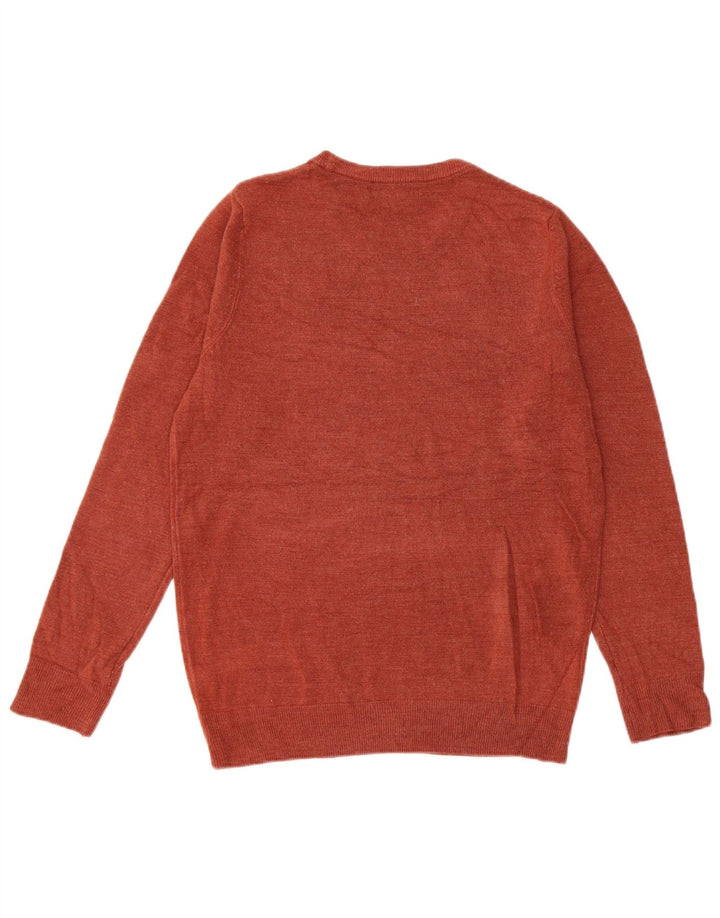 MARKS & SPENCER Womens Crew Neck Jumper Sweater UK 14 Medium Maroon