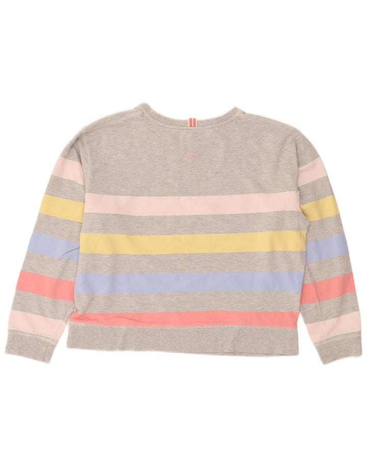 Jumper pentru damă Joules Crop Oversized Pulover UK 10 Mic Gri cu dungi