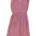 Rochie vintage pentru femei fără mâneci, în formă de A, EU 40, în dungi medii, multicolore