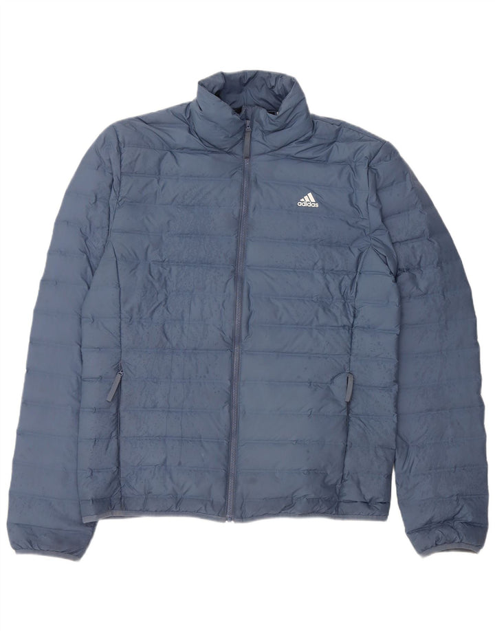 Jachetă căptușită pentru femei Adidas UK 16, mare, albastru, poliester