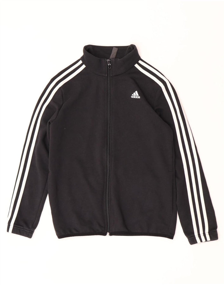Jachetă de trening pentru băieți Adidas 11-12 ani, bumbac negru