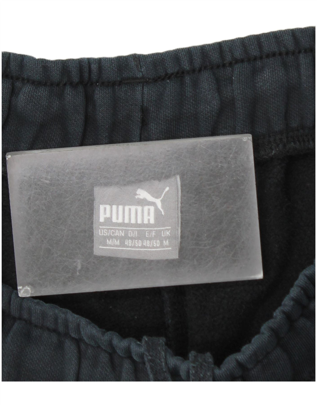 Pantaloni de trening drepți Puma pentru bărbați Joggeri, bumbac mediu negru