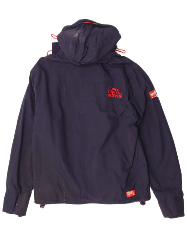Jachetă Windbreaker cu glugă Superdry pentru bărbați UK 42 XL bleumarin