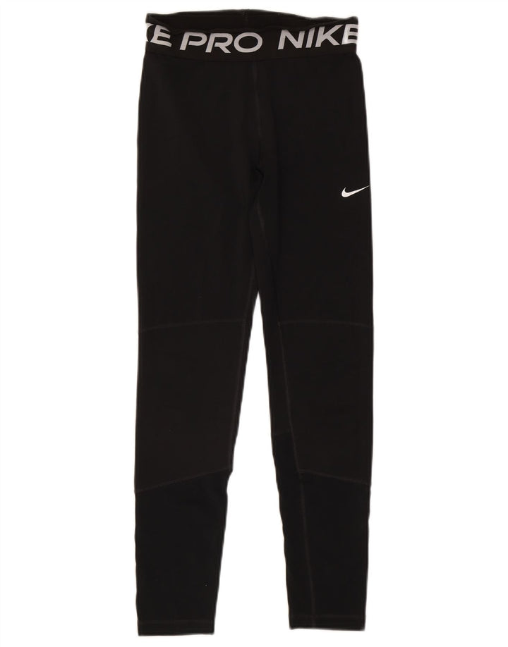 Leggings grafic pentru fete Nike 12-13 ani mare negru