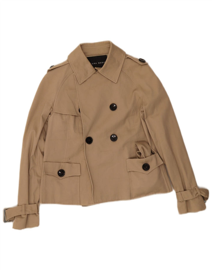 Trenci scurt pentru femei Zara UK 14 mare bej