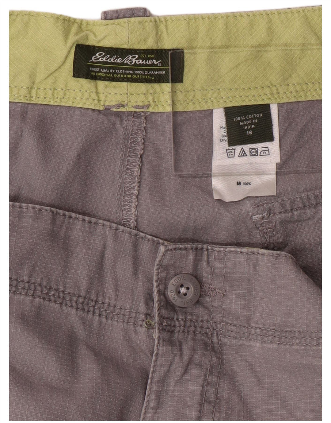 EDDIE BAUER Pantaloni scurti cargo pentru femei US 16 2XL W36 bumbac gri