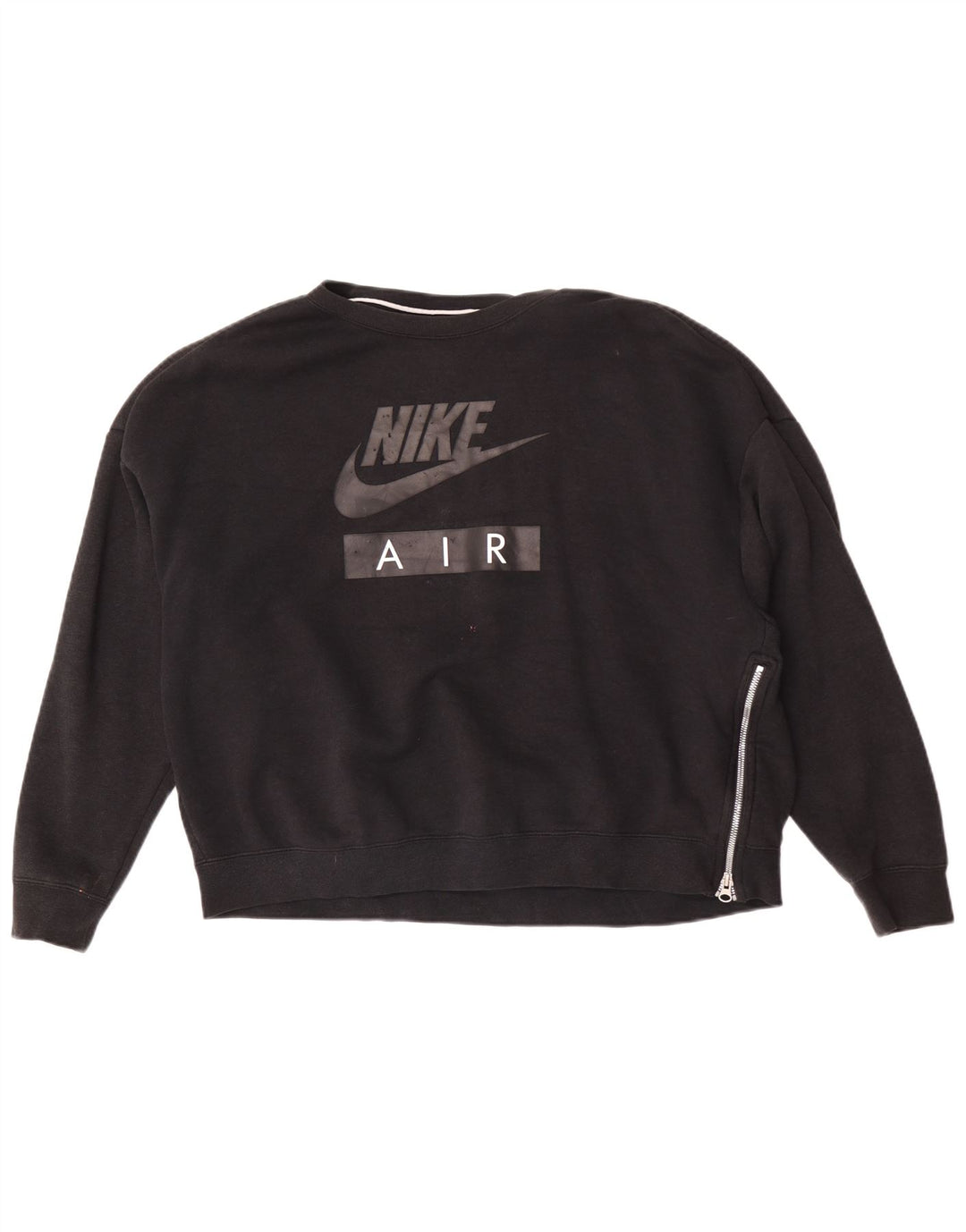 Pulover supradimensionat Nike Air Graphic pentru femei UK 16 Large Negru