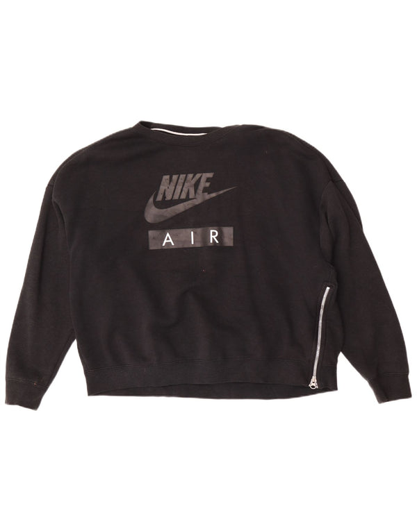 Pulover supradimensionat Nike Air Graphic pentru femei UK 16 Large Negru