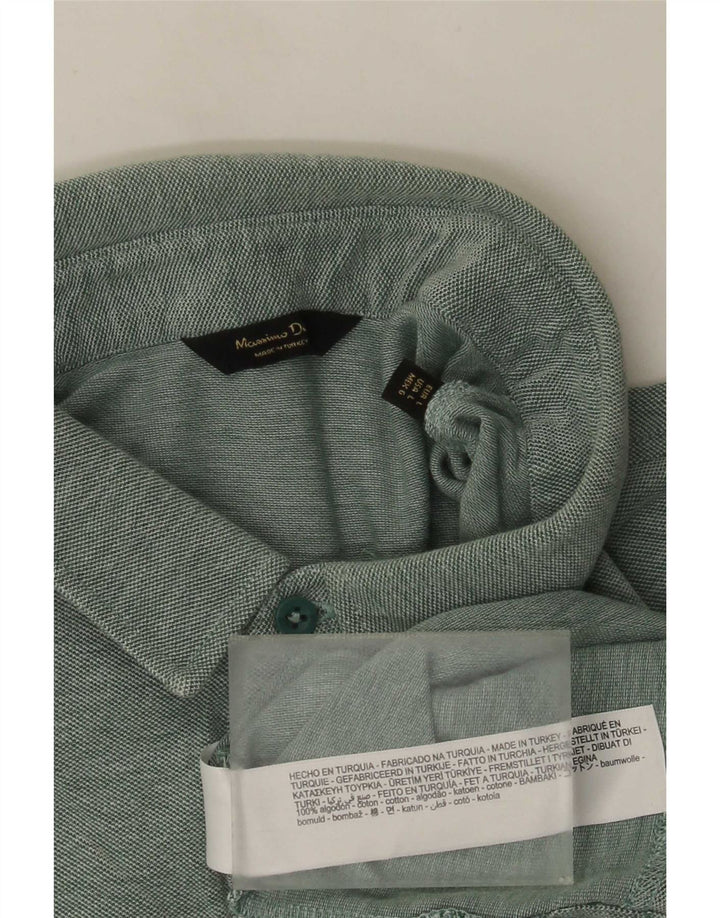 Tricou polo Massimo Dutti pentru bărbați, bumbac verde mare