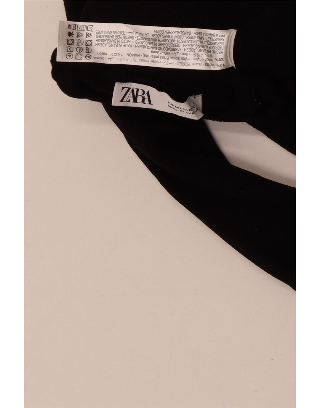 Pulover pentru femeie cu gât rulat Zara UK 12, viscoză medie, neagră