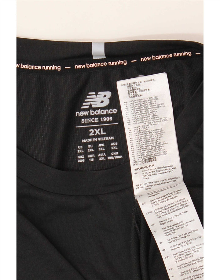 Tricou pentru bărbați New Balance Top 2XL Poliester negru