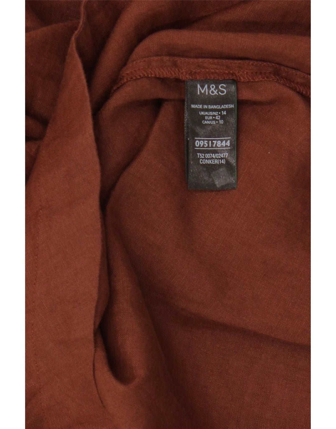 Top cu tunică pentru femei Marks & Spencer UK 14, mare, maro, in