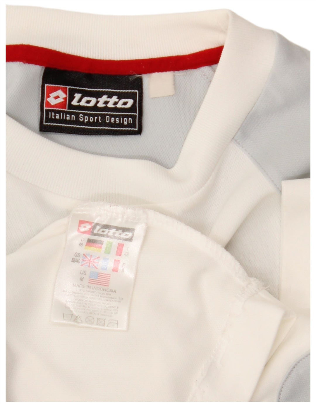Tricou Bărbați LOTTO Top UK 38/40 Medium White Colorblock Poliester