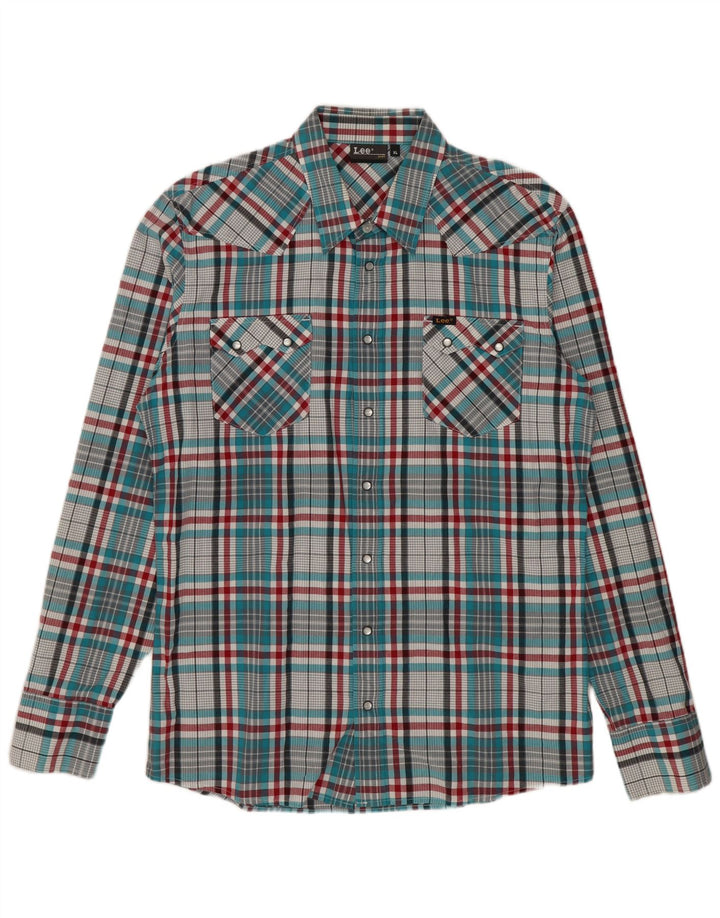 Cămașă de flanel pentru bărbați Lee XL, bumbac cu carouri multicolore