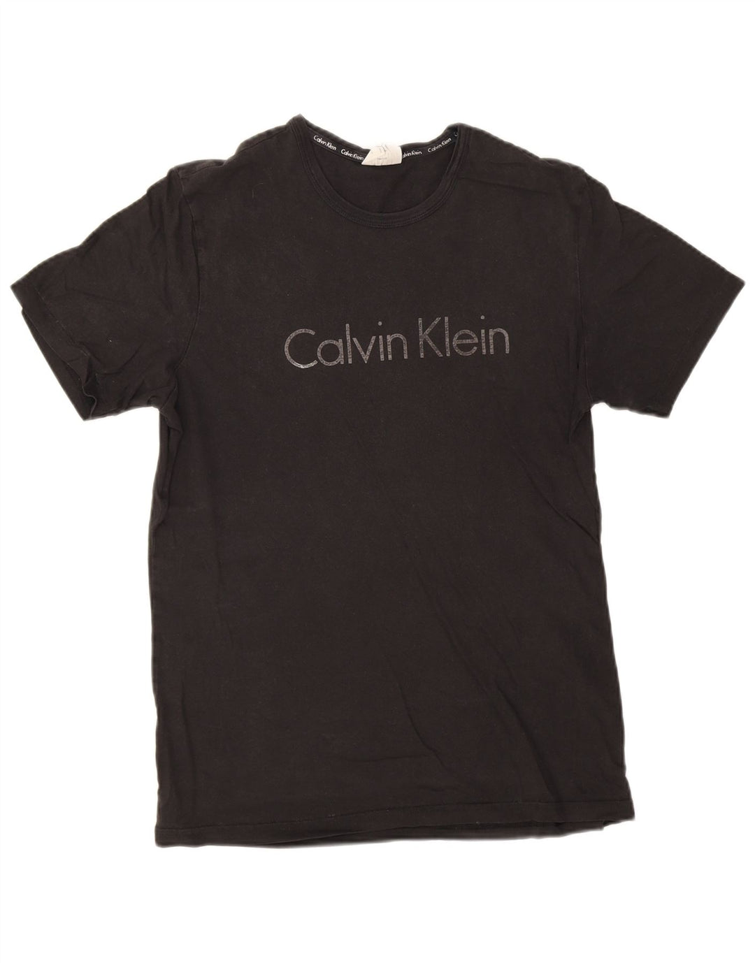 Tricou grafic Calvin Klein pentru bărbați Top mediu din bumbac negru