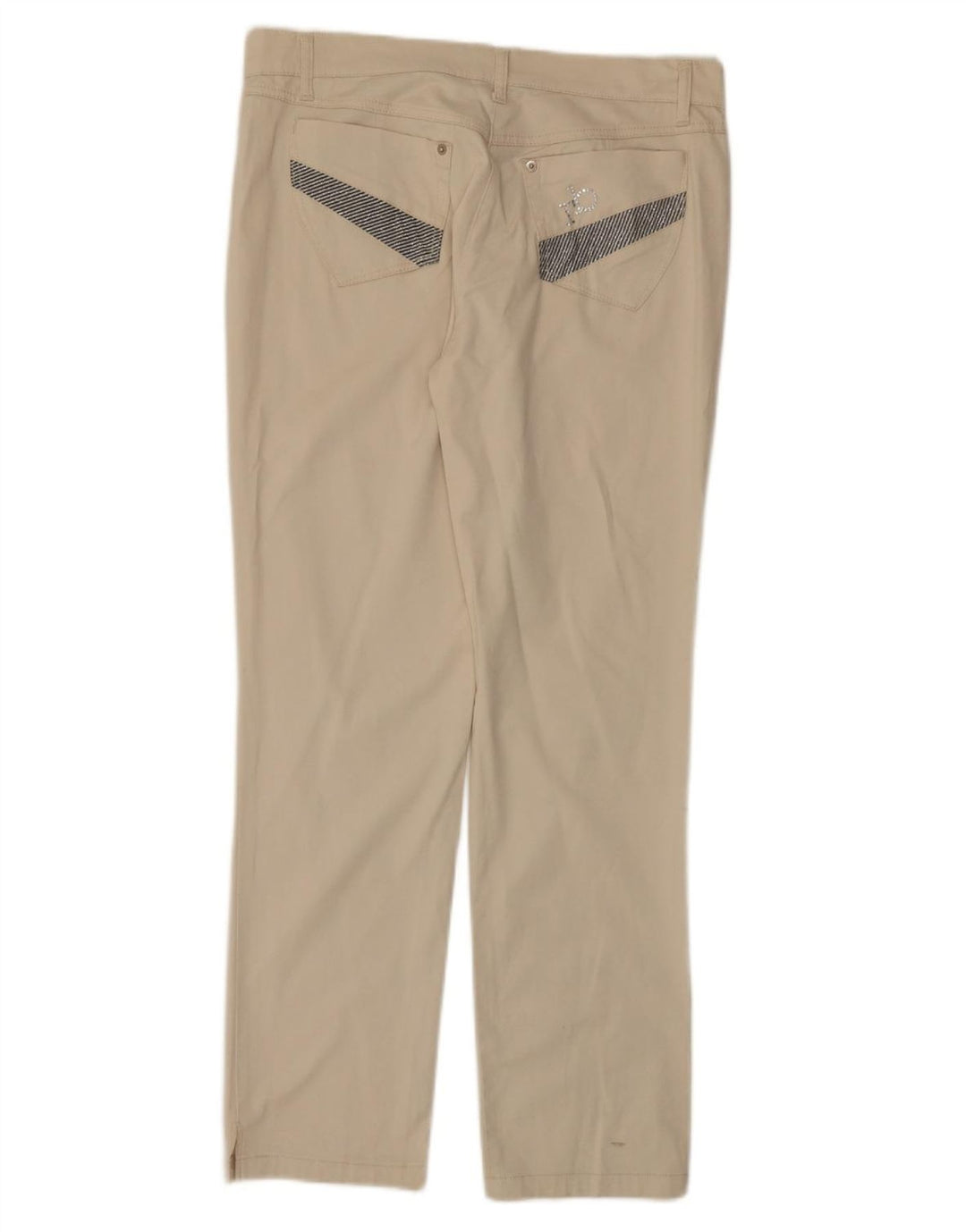 ROCCOBAROCCO Pantaloni casual drepti pentru femei IT 46 Large W34 L30 Bej