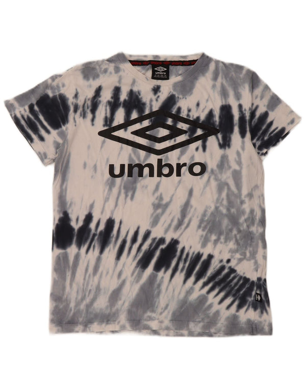 UMBRO Tricou cu grafic pentru băieți Top 15-16 ani 2XL Gri Tie Dye Bumbac