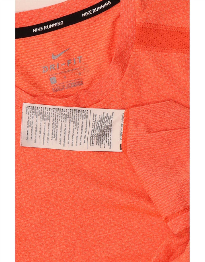 Tricou grafic cu mânecă scurtă pentru alergare Nike pentru bărbați Top mare poliester portocaliu