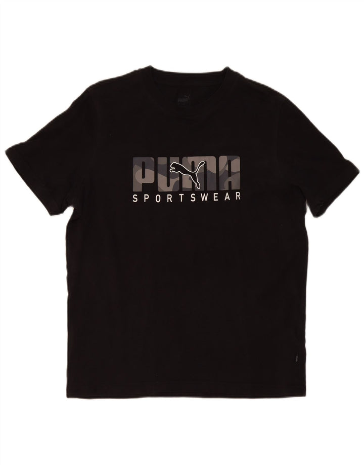 Tricou grafic Puma pentru bărbați Top mediu negru bumbac
