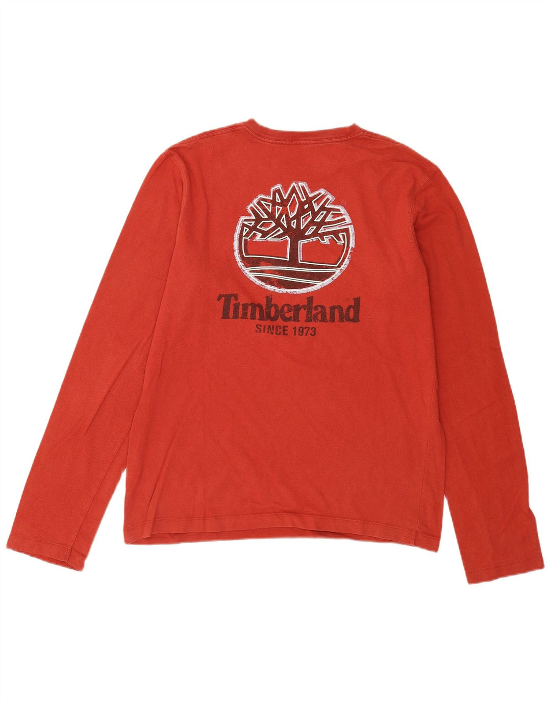 Top grafic Timberland Earthkeepers pentru bărbați cu mânecă lungă, bumbac roșu mediu