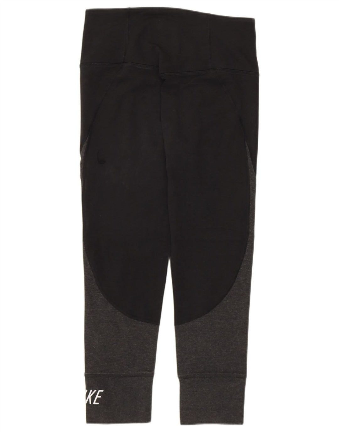 NIKE Womens Dri Fit Capri Leggings UK 12 Medium  Black Colourblock