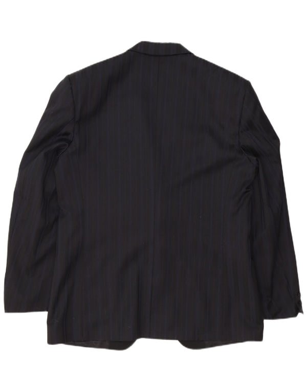 Jachetă pentru bărbați TREVIRA, cu 1 nasture, IT 52 XL, poliester cu dungi bleumarin