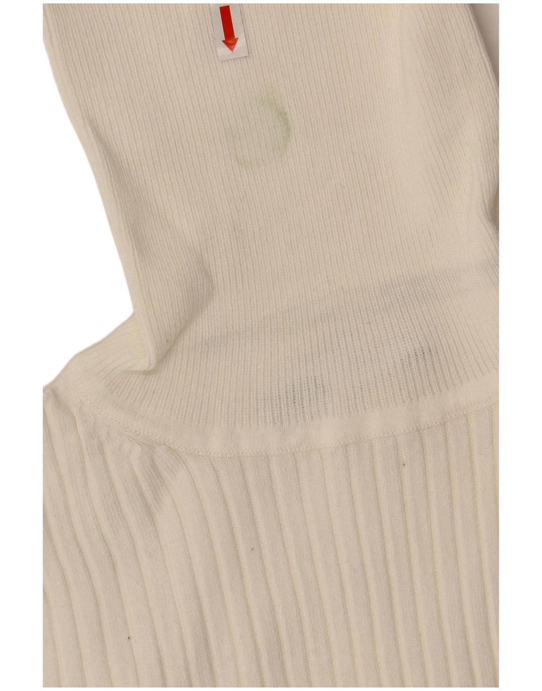 Pulover de damă ZARA cu decolteu rotund din viscoză albă mică