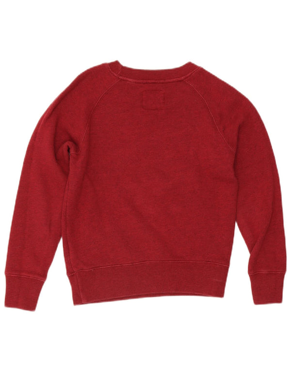 Pulover Jack Wills pentru femei Crop, UK 8, Bumbac Burgundy mic