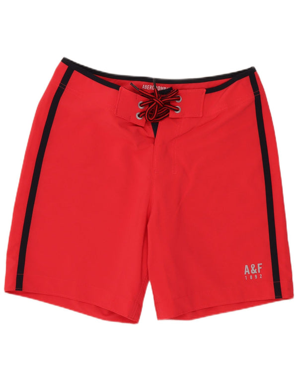 Pantaloni scurți de înot Abercrombie & Fitch pentru bărbați, poliester roz mic