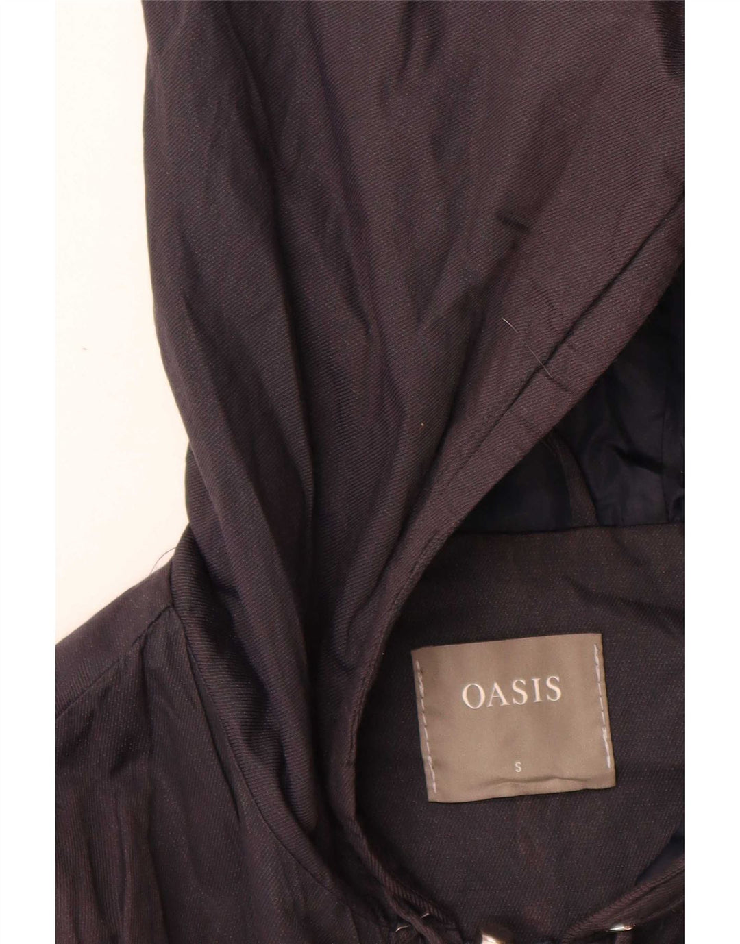 Jachetă parka supradimensionată cu glugă pentru femei Oasis UK 10 mic bumbac bleumarin
