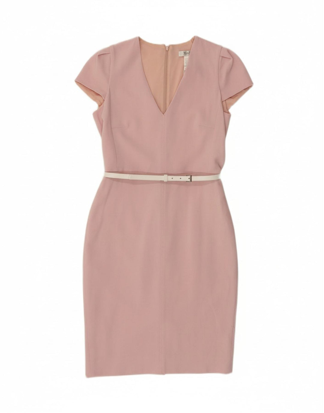 MAX MARA Womens Sheath Dress UK 12 Medium  Pink Virgin Wool