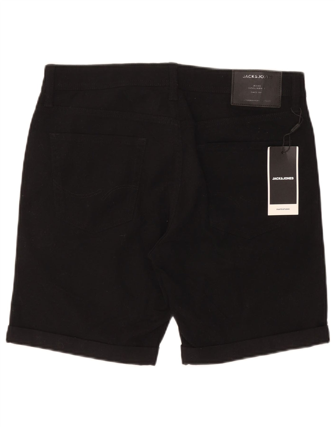 Pantaloni scurți obișnuiți pentru bărbați Jack & Jones, bumbac negru, mediu W32