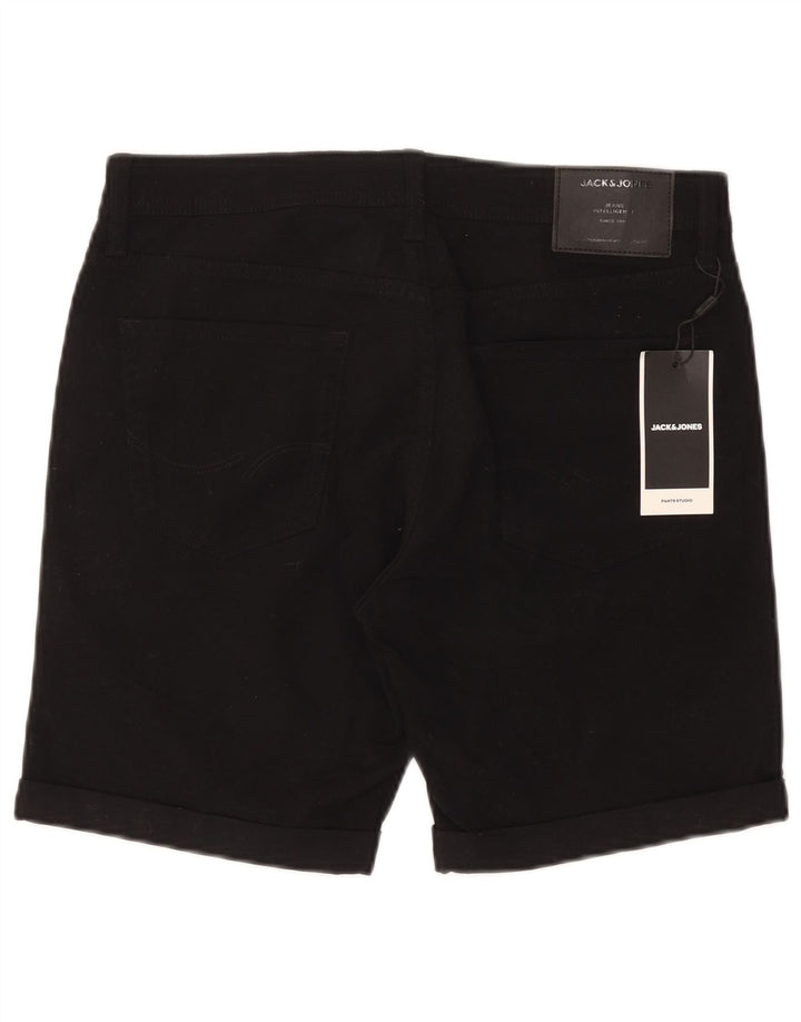 Pantaloni scurți obișnuiți pentru bărbați Jack & Jones, bumbac negru, mediu W32