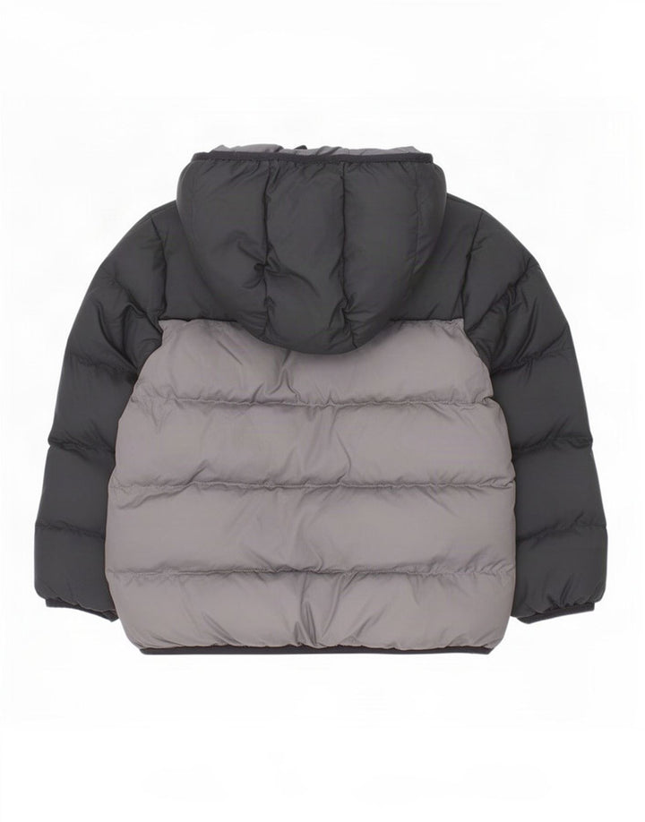 Jachetă căptușită cu glugă Adidas pentru băieți 6-7 ani, negru, poliester