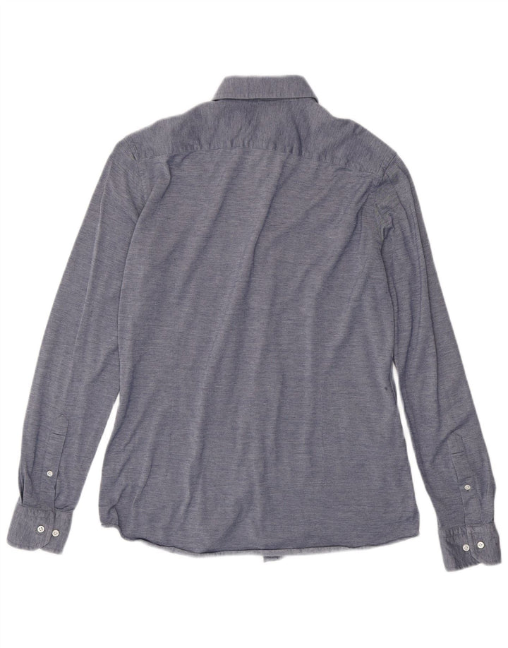 Cămașă croită pentru bărbați Hugo Boss Slim Fit Mărimea 40 15 3/4 Bumbac albastru mediu