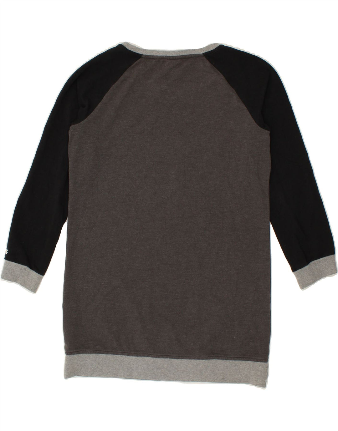 CHAMPION Womens Longline Sweatshirt Jumper UK 10 Small Grey Colourblock Vintage Champion and Second-Hand Champion from Messina Hembry 
